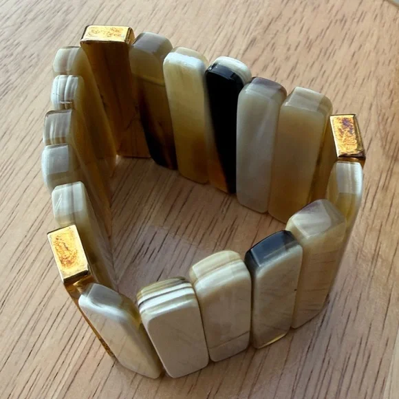 Anthropologie Buffalo Horn Stretch Bracelet!!🔥🔥🔥 - Picture 12 of 15